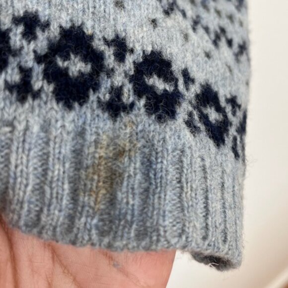 Vintage Charter Club Nordic 100% Lambswool Zip Up Sweater Sz Medium - Picture 8 of 13